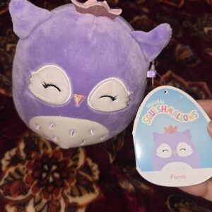 Original Squishmallows Fania Purple Owl Plush